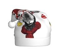 VXXNlnn Cappello natalizio per adulti, unisex, con divertente stampa di alci, perfetto per Natale e feste