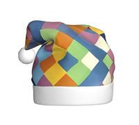 VXXNlnn Cappello natalizio per adulti, unisex, con motivo scozzese colorato, perfetto per Natale, feste