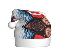 VXXNlnn Cappello natalizio per adulti, unisex, con stampa di aquila calva, perfetto per Natale e feste