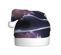 VXXNlnn Cappello natalizio per adulti, unisex, con stampa di terra e luna, perfetto per Natale, feste