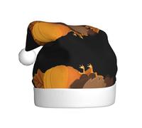 VXXNlnn Cappello natalizio per adulti, unisex, con stampa di zucca di tacchino, perfetto per Natale e feste