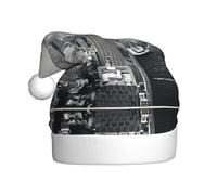 VXXNlnn Cappello natalizio per adulti, unisex, con stampa New York in bianco e nero, perfetto per Natale, feste