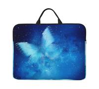 VXXNlnn Christmas Dogs - Custodia per laptop da 14", con manico portatile, ideale per viaggi di lavoro, pendolarismo e viaggi, Galassia Blu Farfalla Stellata, Taglia unica