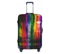 VXXNlnn Copertura protettiva per valigia, con stampa di città arcobaleno, accessori da viaggio, copertura elasticizzata per viaggi di lavoro, bianco, M