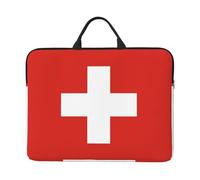 VXXNlnn Custodia per laptop da 14", con stampa astratta di scienza chimica, con manico portatile, ideale per viaggi d'affari, pendolarismo e viaggi, Bandiera Svizzera, Taglia unica