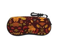 VXXNlnn Custodia per occhiali da vista con stampa a quadri colorati - Borsa porta occhiali da sole con cerniera, custodia leggera da viaggio per uomo e donna, Foglie d'autunno, Taglia unica