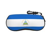 VXXNlnn Custodia per occhiali da vista stampata con bandiera del Paraguay - Borsa porta occhiali da sole con cerniera, custodia leggera da viaggio per uomo e donna, Bandiera del Nicaragua, Taglia