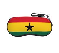 VXXNlnn Custodia per occhiali da vista stampata con bandiera islandese - Borsa porta occhiali da sole con cerniera, custodia leggera da viaggio per uomo e donna, Bandiera del Ghana, Taglia unica