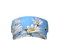 VXXNlnn Elegante cappello unisex con visiera parasole per adulti con stampa di margherite bianche selvatiche, perfetto per attività all'aperto, viaggi e sport, Fiore Di Margherita Bianca Selvatica