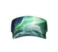 VXXNlnn Elegante cappello unisex con visiera parasole per adulti, con stampa in pelle di tigre, perfetto per attività all'aperto, viaggi e sport, Orso polare Northern Lights, Taglia unica