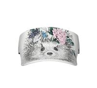 VXXNlnn Elegante cappello unisex con visiera parasole per adulti, con stampa kiwi, perfetto per attività all'aperto, viaggi e sport, Riccio In Corona Floreale, Taglia unica