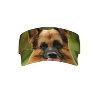 VXXNlnn Elegante cappello unisex con visiera parasole per adulti, con stampa kiwi, perfetto per attività all'aperto, viaggi e sport, Pastore Tedesco Felice, Taglia unica