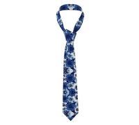 VXXNlnn Elegante cravatta da uomo con stampa aquila calva, abbigliamento da lavoro e formale, regolabile, perfetto per matrimoni e testimoni dello sposo, Ibisco blu., Taglia unica