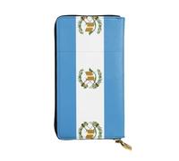 VXXNlnn Elegante portafoglio da donna in pelle con immagine geometrica del cervello con stampa scientifica - Pochette leggera bifold con blocco RFID, design sottile a tre ante, Bandiera del Guatemala