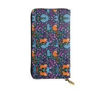 VXXNlnn Elegante portafoglio da donna in pelle con stampa bandiera dell'Azerbaigian - Pochette leggera bifold con blocco RFID, design sottile a tre ante, Stampa gatto 1, Taglia unica