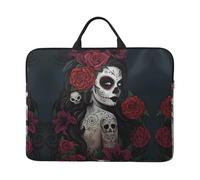 VXXNlnn Fun Pug Dog - Custodia per computer portatile da 14", con manico portatile, ideale per viaggi d'affari, pendolari e viaggi, Giorno della ragazza morta, Taglia unica