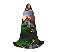 VXXNlnn L Halloween Capo con cappuccio - Unisex Old Tractor Photo Farm Print Cosplay Robe per feste, Carnevale, Esposizione di fumetti, Pasqua & altro