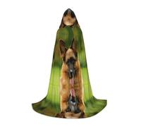 VXXNlnn M Halloween Capo con cappuccio - Unisex Felice Pastore Tedesco Stampa Cosplay Robe per Feste, Carnevale, Esposizione Comica, Pasqua & Altro