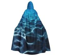 VXXNlnn Mantello con cappuccio per Halloween, con stampa blu oceano profondo, mantello per adulti, per cosplay, feste, carnevale, mostre di fumetti