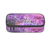 VXXNlnn Romantico astuccio viola con stampa lavanda - organizer multiuso per penne, cancelleria, perfetto per scuola, ufficio e viaggi, Romantico viola lavanda, Taglia unica, Zaino per la scuola