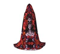 VXXNlnn S Halloween Capo con cappuccio - Unisex Day Of The Dead Sugar Roses Skull Print Cosplay Robe per feste, Carnevale, Esposizione di fumetti, Pasqua e altro