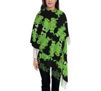 VXXNlnn Sciarpa da donna con stampa labrador retriever marrone, scialle con frange alla moda, per autunno inverno, leggera e morbida, casual da viaggio, Graziosa rana, Taglia unica