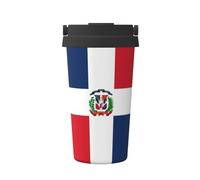 VXXNlnn Tazza da caffè isolata con stampa della Repubblica Dominicana - Tazza da viaggio a doppio strato da 500 ml con per auto, ufficio, casa