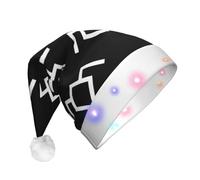 VXXNlnn Twin Peaks - Cappello natalizio per adulti con stampa a LED, motivo gufo, morbido cappello di Babbo Natale, in morbido peluche, per feste invernali