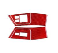 VXZXCFR Adatto for Nissan GTR R35 2008-2016, pannello di controllo dell'interruttore del pulsante del finestrino della portiera, adesivo for lo stile degli interni dell'auto.(RHD Red)