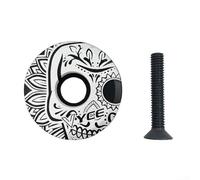 VYCE - Tappo superiore in lega di alluminio non contrassegnato per cuffie da bicicletta, compatibile con tubo sterzo forcella da 28,6 mm (bianco vyce)