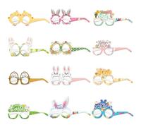 VYIBPDY 12 pezzi Bicchieri per le vacanze di Pasqua, Coniglietto di Pasqua Uovo di Pasqua Pulcino, Bicchieri a fetta di carta, Gadget Compleanno per Feste Di Compleanno per Bambini e Adulti