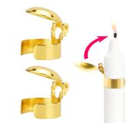VYIBPDY 2 pezzi Estintore automatico per candele, oro spegni candela, anello svedese