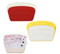 VYIBPDY 2 Pezzi Supporto di Carte da Gioco a Mani Libere,Disegno a Tre Strati,Porta Carte da Gioco, Titolari di Carte da Gioco per Adulti, Disabili, Anziani