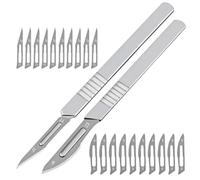 VYIBPDY 2pcs Taglierino per Pane con 20pcs Lame in Acciaio Inossidabile, Lama Taglia Pane, Lama per Incidere Il Pane, Porta Lametta per Pane,per Intagliare Modelli di Pane Crudo