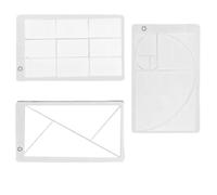 VYIBPDY 3 Pezzi Golden Ratio View Finder, Fibonacci Composition View Finder, strumento di composizione fotografica Fibonacci Viewer Fotografia Terza Regola Strumento di Composizione Per Fotografia