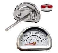 VYIBPDY Termometro professionale da forno,per Omnia, in acciaio inox, con sensore di temperatura lungo (7 cm), come ricambio per forno per pizza, forno a legna, forno in pietra, barbecue