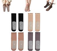 Vylinox Bareblend Socks,Vylinox Barefoot Blend Socks,Invisible Slip-Resistant Crystal Silk Socks for Women (8*Skin)