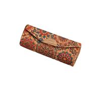 Vyloky Astuccio vintage per rossetto con specchio, pieghevole, organizer per cosmetici, portatile, per rossetti, trucchi e gioielli, multifunzione, antipolvere, elegante, Colore: rosa., Classico