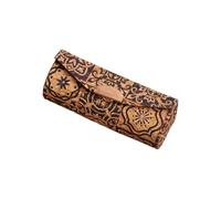 Vyloky Astuccio vintage per rossetto con specchio, pieghevole, organizer per cosmetici, portatile, per rossetti, trucchi e gioielli, multifunzione, antipolvere, elegante, Colore: rosa., Classico