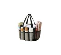 Vyloky Borsa a rete visibile con scomparto con cerniera e tasca esterna - 130 g leggera borsa da spiaggia o beauty case, 4 modelli, Nero , Mittleres Modell mit Tasche