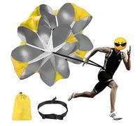 Vyloky Set di ombrelli di resistenza per allenamento, rivestimento argentato, con cintura regolabile e borsa per il trasporto, per allenamento di velocità e nucleare (doppi ombrelli, giallo)