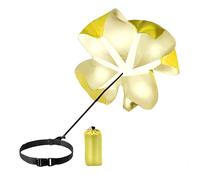 Vyloky Set di ombrelli per allenamento, rivestimento argentato, con cintura regolabile e borsa per il trasporto, per allenamento di velocità e forza nucleare (cintura con fibbia, giallo)