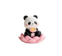 Vyloky Supporto per cellulare a panda rilassante - Graziosa decorazione in resina con base antiscivolo e porta tessere, 5 disegni come aiuto da scrivania per una maggiore felicità in ufficio (9 cm