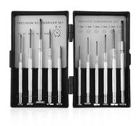 Vylro Set di 11 Cacciaviti Meccanici di Precisione, Cacciavite per Occhiali, Set Mini Giraviti, Set Cacciaviti Piccoli, Set Cacciaviti Precisione, per Riparare Orologi, Occhiali, Interruttori Computer