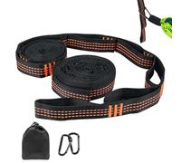 Vylyciy 2 Pezzi Cinghie per Amaca 3m x 2.5cm, Corda per Amaca con 2 Moschettoni, Sospensione Accessori per Amache da Campeggio, Portata Massima di 300kg per Amache e Altalene da Campeggio