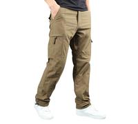 VYLYNL Pantaloni cargo da uomo foderati in pile, pantaloni tattici multitasche, pantaloni cargo da esterno, tinta unita, durevoli, invernali, caldi, casual, comodi pantaloni da lavoro elasticizzati in