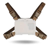 Vynebtrv Supporto per Telefono Pieghevole da Petto/gilet, Tasca Tattica Molle per Scheda di Navigazione, Imbracatura da Petto per Escursionismo, Pesca e Ciclismo All'aperto(Brown)