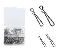 Vynetra 200pcs Pesca Connettori Rapidi 4 Dimensioni Per Scatola Ad Alta Resistenza In Acciaio Inox Clip A Cambiamento Rapido Per Esche Sistemi Di Attrezzatura A Sgancio Rapido Accessori Da Pesca