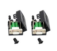 Vynetra 2pcs DB9pin Adattatori Terminali Senza Saldatura Connettori Industriali RS232 RS485 Connettori Per Lettori Di Codici A Barre E PDA Tax Control Connettore Macchina