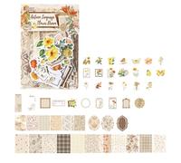 Vynetra Artistics Florals Scrapbook Sticker Pack Disegni Per Carta Fatta A Mano Retro Ispirare Modello E Decorazione Libro Dei Memorie Floreali Tema Scrapbook Bundles